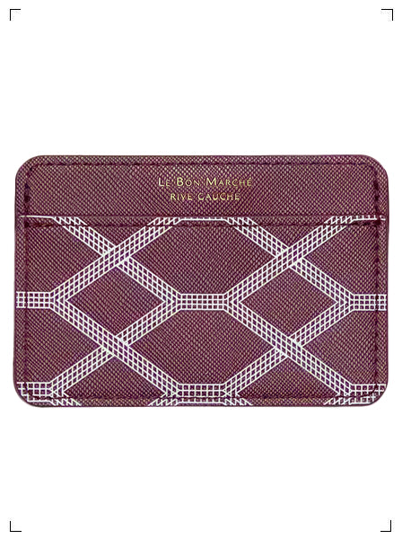 Le Bon Marche PORTE CARTE MOTIF ESCALATOR (PRUNE), カードケース エスカレーター（プルーンレッド） ル ボン マルシェ