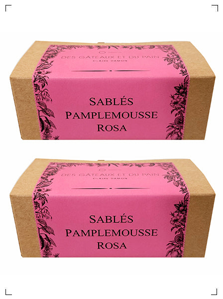 Des Gateaux et du Pain SABLES PAMPLEMOUSSE ROSA 2PC, サブレ グレープフルーツ 薔薇 2個セット デ ガトー エ デュ パン