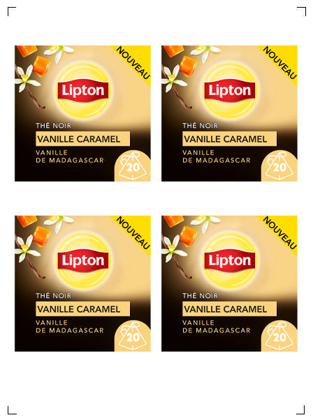 Lipton THE NOIR AU CARAMEL ET A LA VANILLE DE MADAGASCAR, ブラックティー キャラメルバニラ 4箱セット リプトン