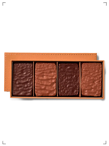 Louis Fouquet BOITE DE 20 CROUSTILLANTS NOIR ET LAIT, ブラック＆ミルクチョコレートビスケット 20枚入り ルイ フ−ケ