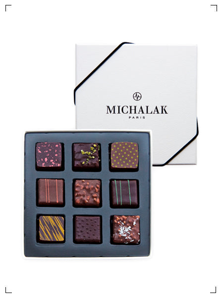 Christophe Michalak COFFRET9 BONBONS MIX COLLECTOR, ボンボンショコラ コフレ 9個入り クリストフ ミシャラク