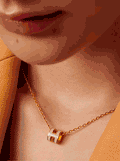 Hermes PENDENTIF MINI POP H CHAINE GOLD, ミニポップ アッシュ ペンダント ゴールドチェーン エルメス