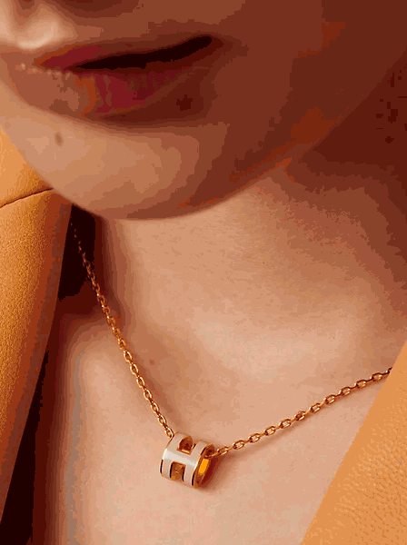 Hermes PENDENTIF MINI POP H CHAINE GOLD, ミニポップ アッシュ ペンダント ゴールドチェーン エルメス