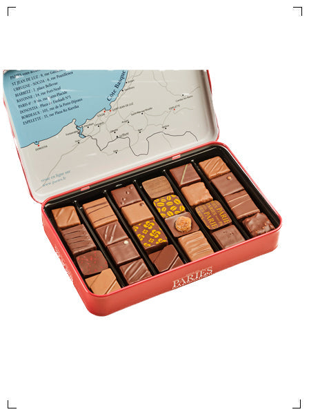 Paries BOITE METAL CHOCOLATS T1, メタル缶 チョコレート詰め合わせT1 パリエス