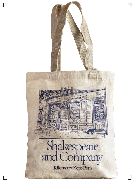 Shakespeare ＆ Company BLUE FACADE TOTE BAG, シグネチャー トートバッグ ブルー シェイクスピアアンドカンパニー