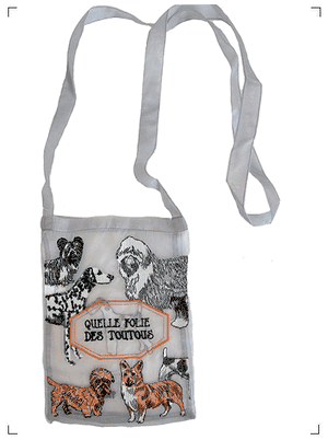 Brigitte Tanaka SAC ORGANZA QUELLE FOLIE DES TOUTOUS, ショッピングバッグ ワンちゃん大集合 ルボンマルシェコラボレーション ブリジット タナカ
