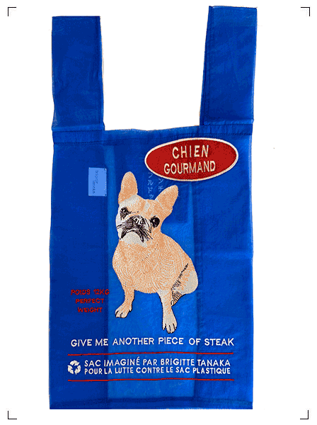 Brigitte Tanaka SAC ORGANZA FRENCH BULL, ショッピングバッグ フレンチブル ルボンマルシェコラボレーション ブリジット タナカ