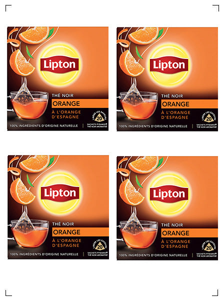 Lipton THE NOIR AUX ZESTES D'ORANGE D'ESPAGNE, オレンジゼスト エスパーニュ 4箱セット リプトン