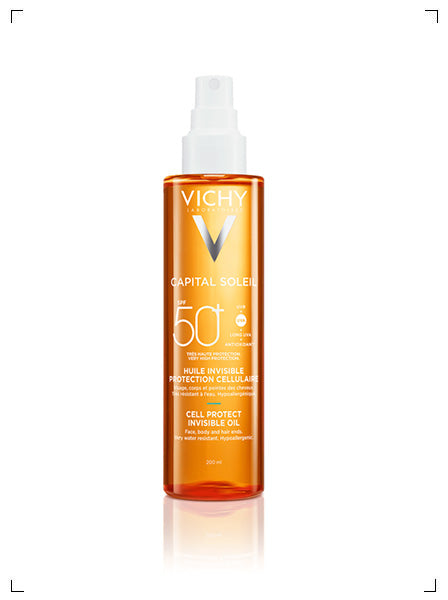 Vichy CAPITAL SOLEIL HUILE INVISIBLE PROTECTION CELLULAIRE SPF 50+, インヴィジブル プロテクションオイル SPF50+ ヴィッシー