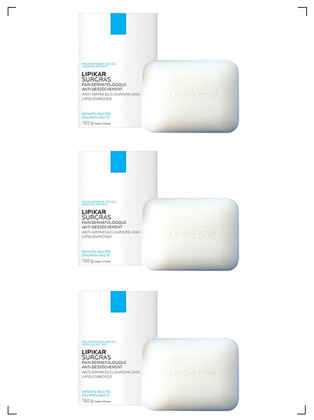La Roche Posay LIPIKAR SURGRAS, リピカ シューグラ クレンジングバー 3個セット ラ ロッシュ ポゼ