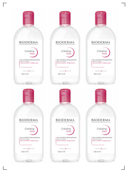Bioderma CREALINE H2O SOLUTION MICELLAIRE X 6 PIECES, サンシビオ H2O 6本セット ビオデルマ