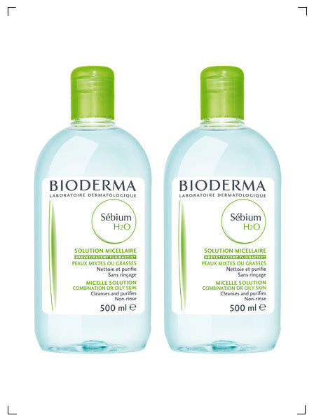 Bioderma SEBIUM H2O X 2 PIECES, セビウム H2O クレンジングウォーター 2本セット ビオデルマ