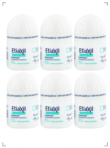 Etiaxil DETRANSPIRANT / PEAUX SENSIBLES 6 PIECES, デトランスピラン 敏感肌用 6個セット エティアキシル