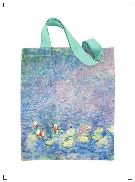 Musees de Paris SAC COTTON MONET NYMPHEAS, トートバッグ モネ 睡蓮 パリの美術館