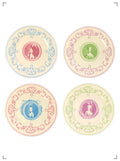 Gien MARIE ANTOINETTE 4 ASSIETTES DESSERT ASSORTIES, マリー アントワネット デザートプレート 4枚セット ジアン