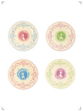 Gien MARIE ANTOINETTE 4 ASSIETTES MIGNARDISES ASSORTIES, マリー アントワネット ミニャルディーズプレート 4枚セット ジアン