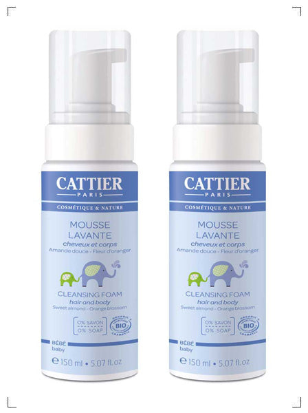 Cattier BEBE MOUSSE LAVANTE, べべムース ウォッシュ 2本セット カティエ