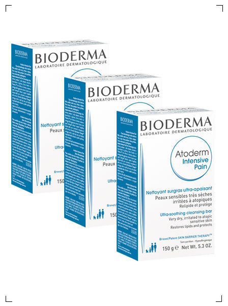 Bioderma ATODERM INTENSIVE PAIN, アトデルム ウルトラリッチソープ 3個セット ビオデルマ