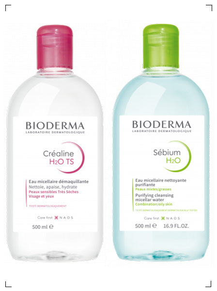 Bioderma CREALINE 500ML SELECT SET, ビオデルマ サンシビオ H2O セレクト 2本セット ビオデルマ