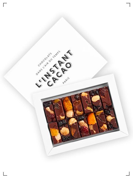 L'Instant Cacao COFFRET 14 BONBONS MENDIANTS, ボンボンショコラ マンディアン 14個入り ランスタンカカオ