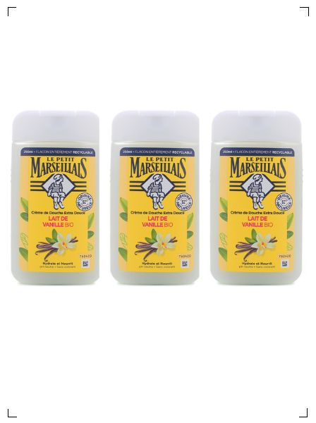 Le Petit Marseillais DOUCHE EXTRA DOUX, ボディソープ エクストラ マイルド 3本セット ル プチ マルセイエ