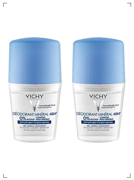 Vichy DEODORANT MINERAL 48H, デオドラント 48H ロールタイプ ミネラル  2個セット ヴィッシー