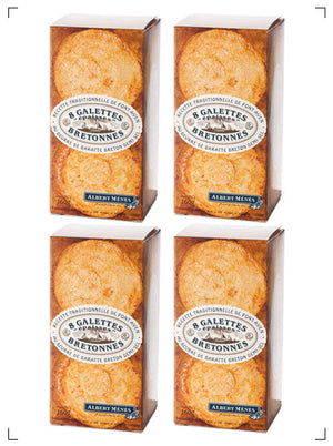 Albert Menes GALETTES EPAISSES BRETONNES AU BEURRE DE BARATTE, バター ガレット 4箱セット アルベール メネス