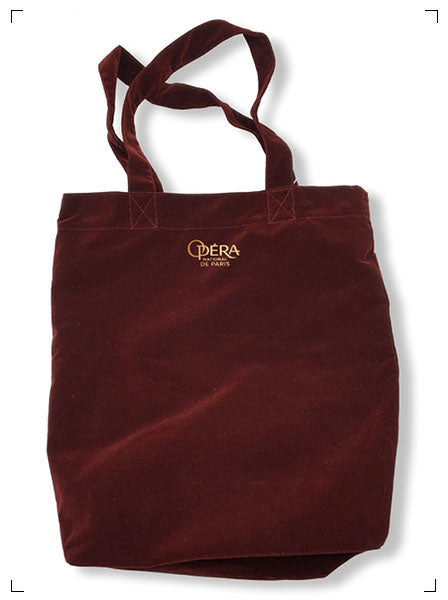 Opera National de Paris TOTE BAG ROUGE VELOURS, トートバッグ ベロアレッド パリ国立オペラ