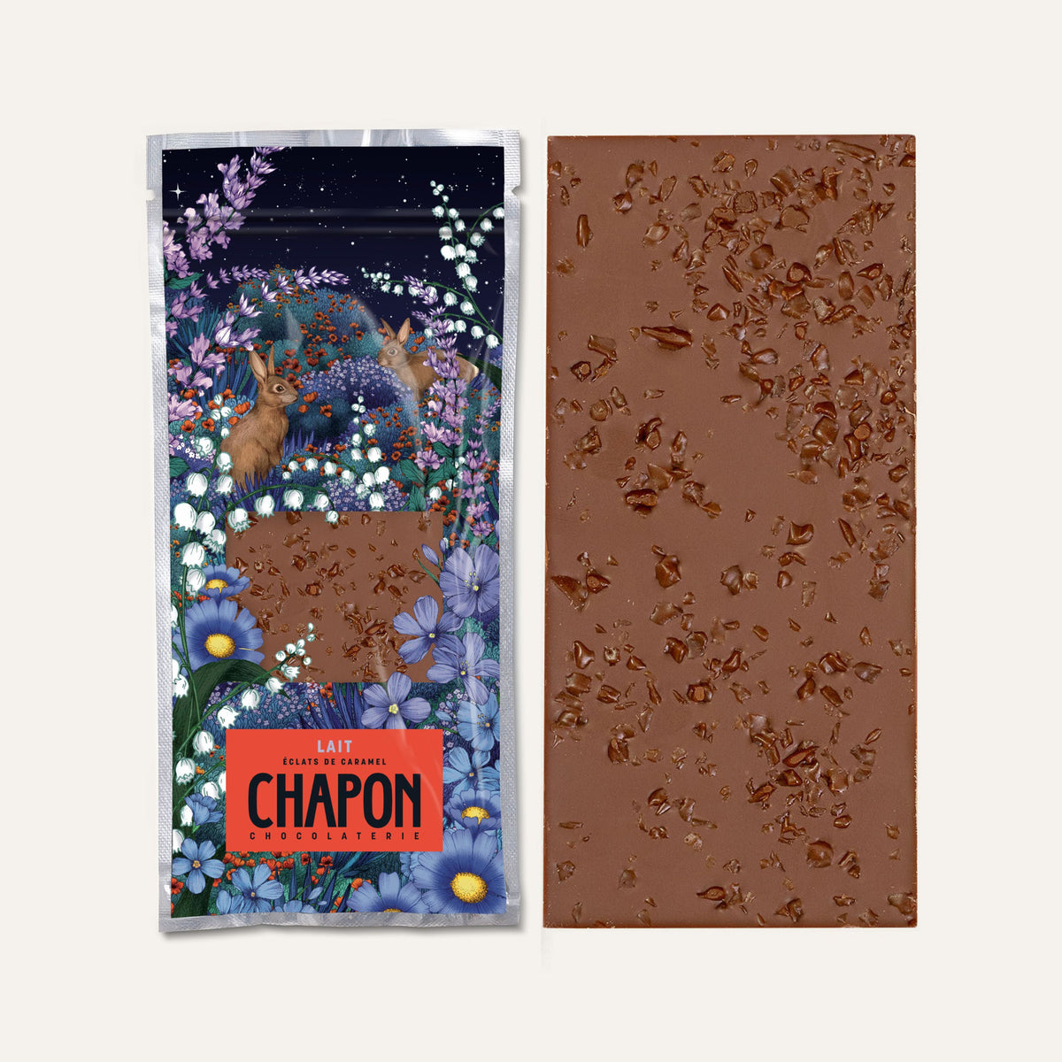 TABLETTE DE CHOCOLAT AU LAIT ÉCLATS DE CARAMEL
