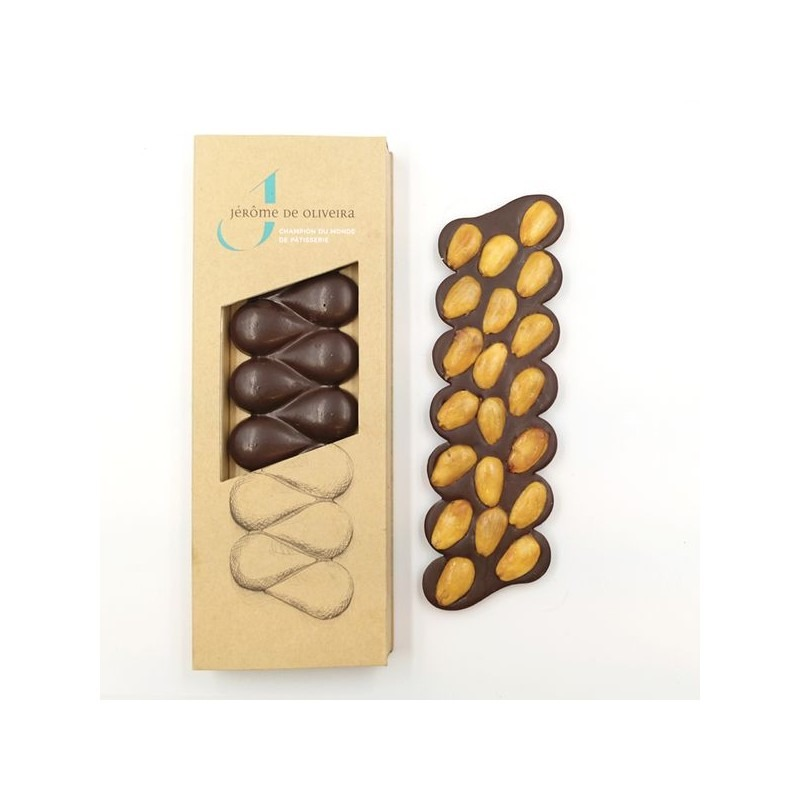 TABLETTE NOIR AMANDES CARAMÉLISÉES 90g x 2
