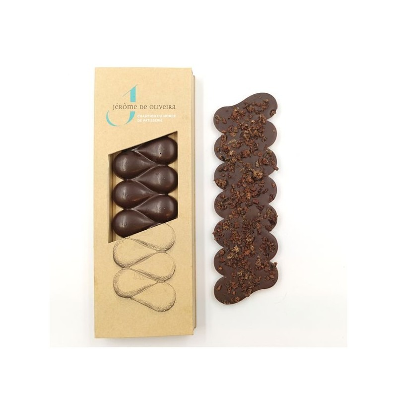 TABLETTE NOIR GRUÉ CARAMÉLISÉ 70g x 2