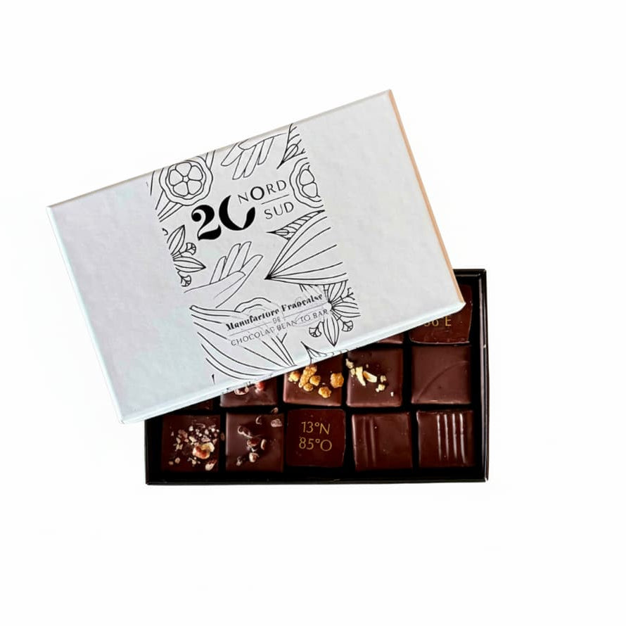 20°Nord 20°Sud | Ecrin de 15 bonbons pralinés et ganaches