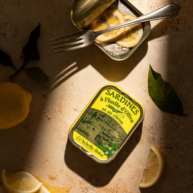 La Belle Iloise Sardines à l'huile d'olive et au citron 4 boîtes de 115g