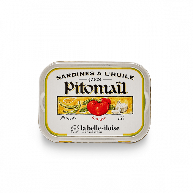 La Belle Iloise Sardines à l'huile, sauce Pitomaïl 4 boîtes de 115g