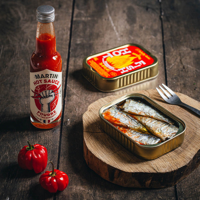 La Belle Iloise Sardines HOT FISH au piment Habanero 4 boîtes de 115g