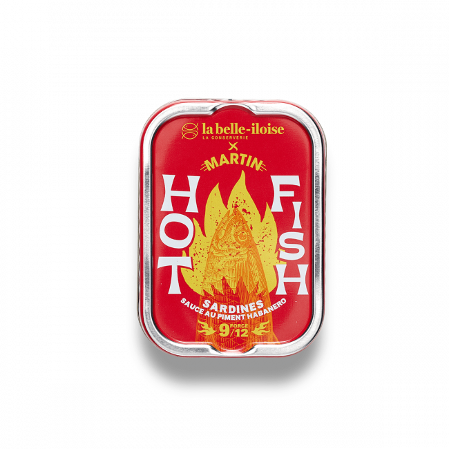 La Belle Iloise Sardines HOT FISH au piment Habanero 4 boîtes de 115g