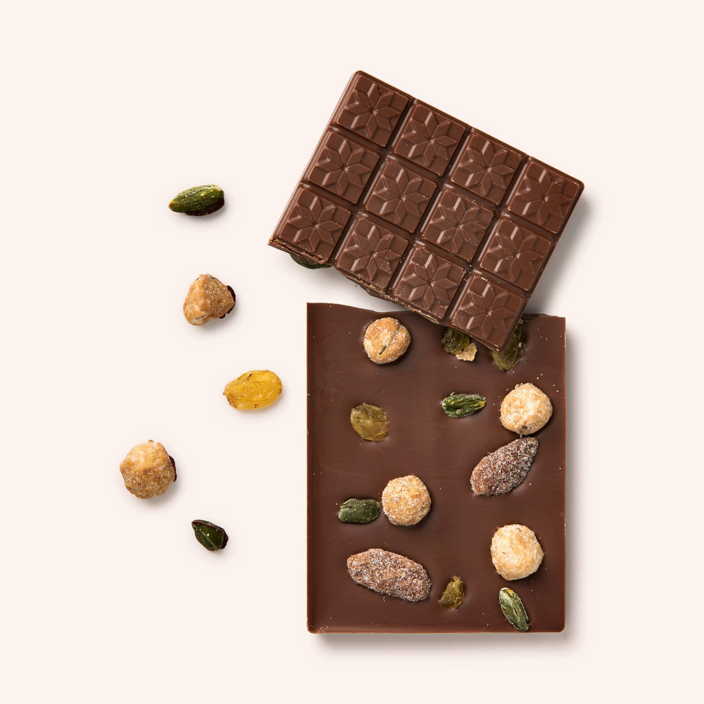 TABLETTE CHOCOLAT MENDIANT LAIT