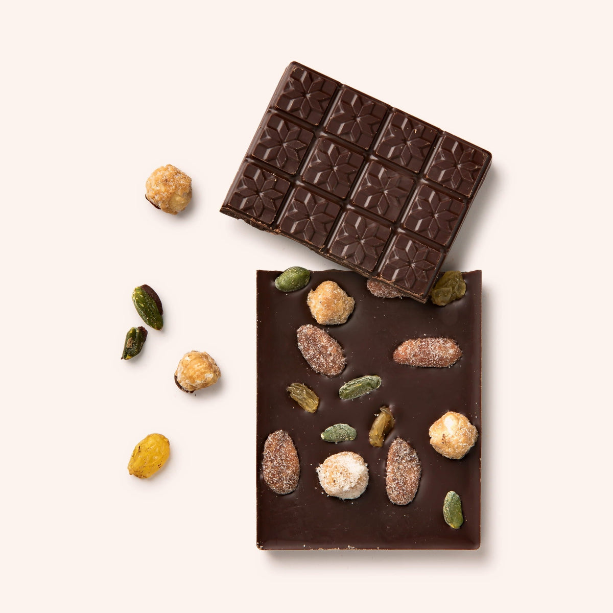 TABLETTE CHOCOLAT MENDIANT NOIR