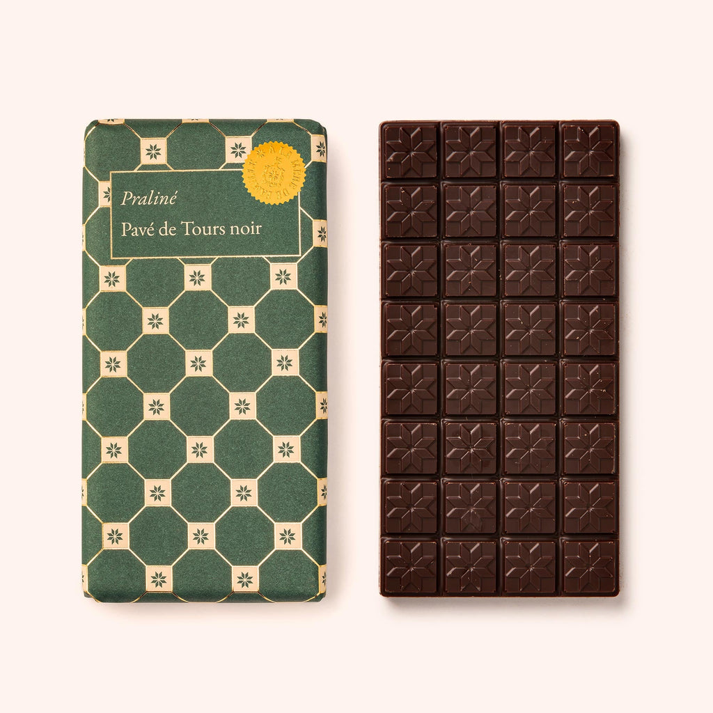 TABLETTE CHOCOLAT PRALINÉ FEUILLETÉ NOIR