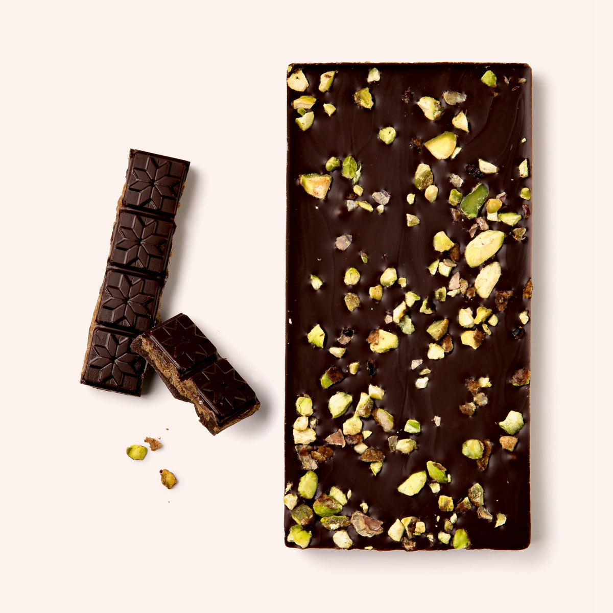 TABLETTE CHOCOLAT PRALINÉ PISTACHE NOIR