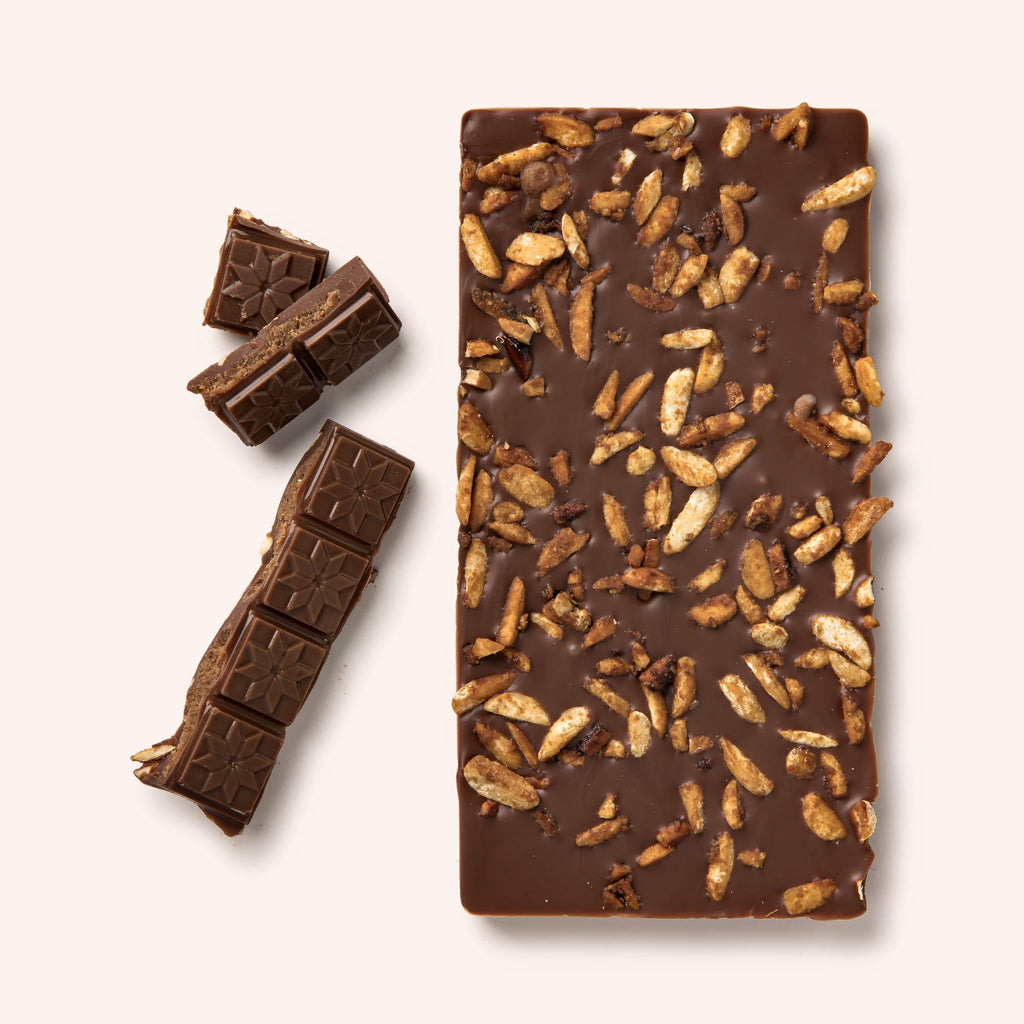 TABLETTE CHOCOLAT PRALINÉ AMANDES SABLÉES LAIT
