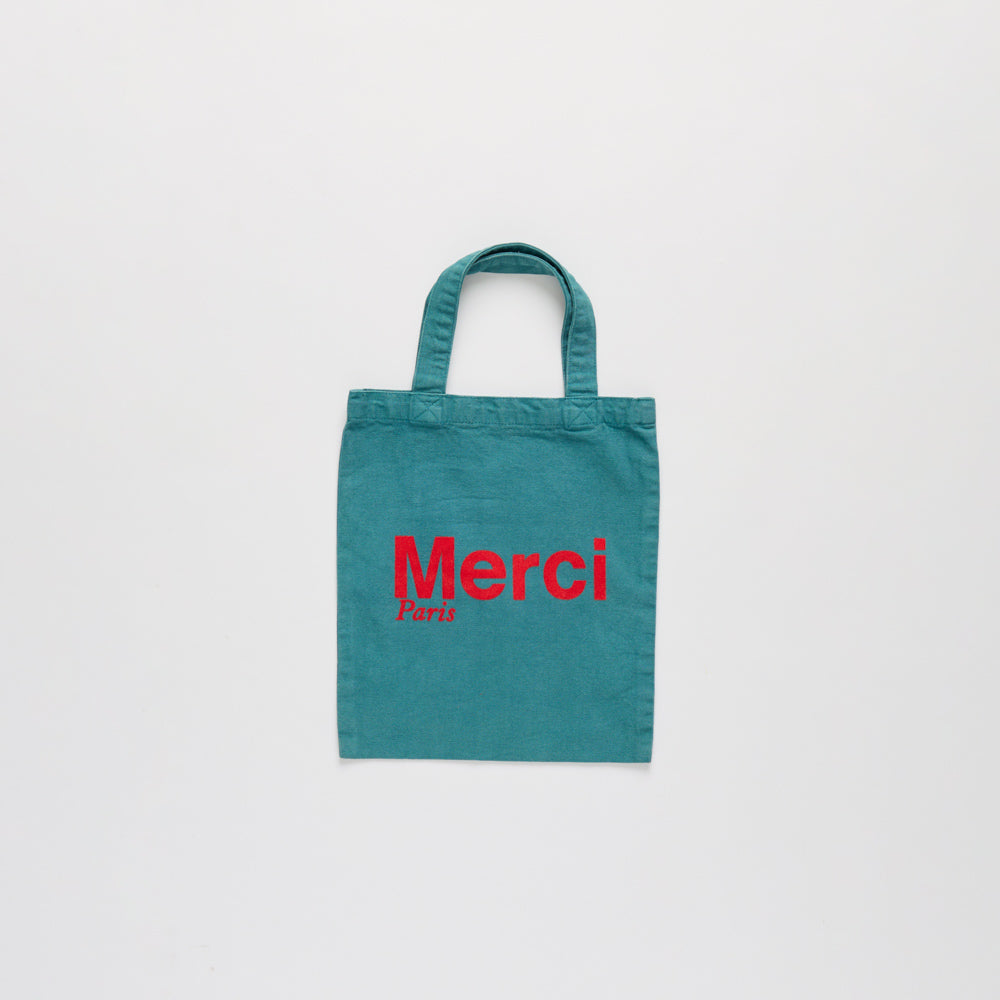 MERCI - TOTE BAG EN COTON - BLEU & ROUGE
