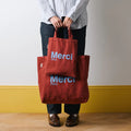 MERCI TOTE BAG / VIN & BLUE