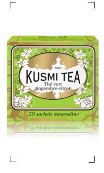 Kusmi Tea / THE VERT GINGEMBRE CITRON 20 SACHETS MOUSSELINES