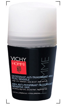 Vichy / HOMME DEODORANT ANTI-TRANSPIRANT 48H PEAUX SENSIBLES ROLL-ON
