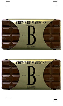 Bernachon / 2 TABLETTES-NOIR CREME DE MARRONS