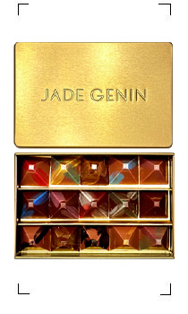 Jade Genin / BOITE CHOCOLAT PYRAMIDES 15PIECES