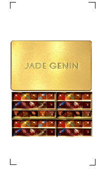 Jade Genin / BOITE CHOCOLAT PYRAMIDES 45PIECES