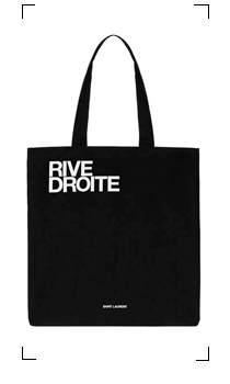 Yves Saint Laurent / SAINT LAURENT  RIVE DROITE TOTEBAG/MAT BLACK