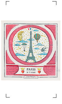 Marin Montagut / FOULARD PARIS JE TAIME ROSE GRAND